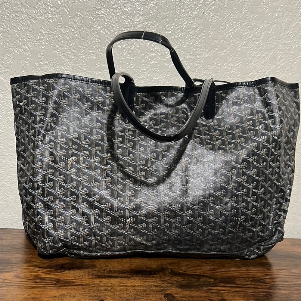 Black Patterned Tote Bag
